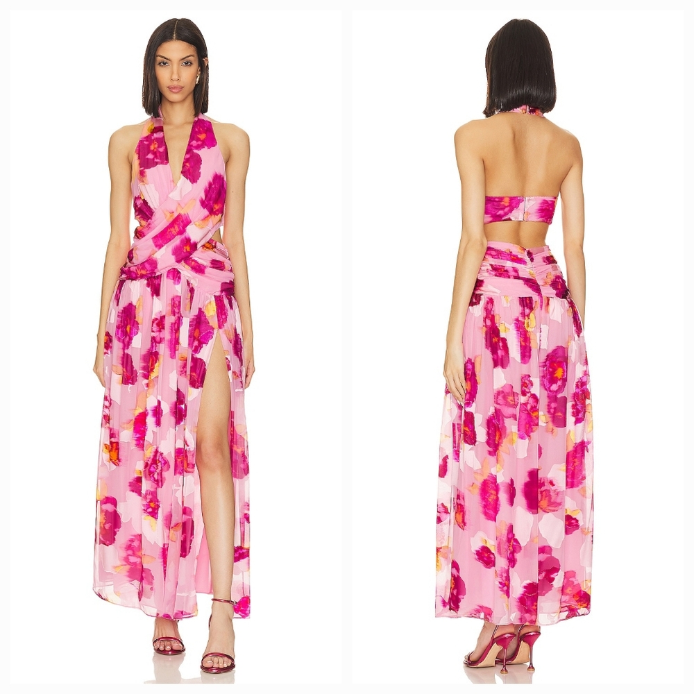 NBD Nyomi Gown in Pink Floral